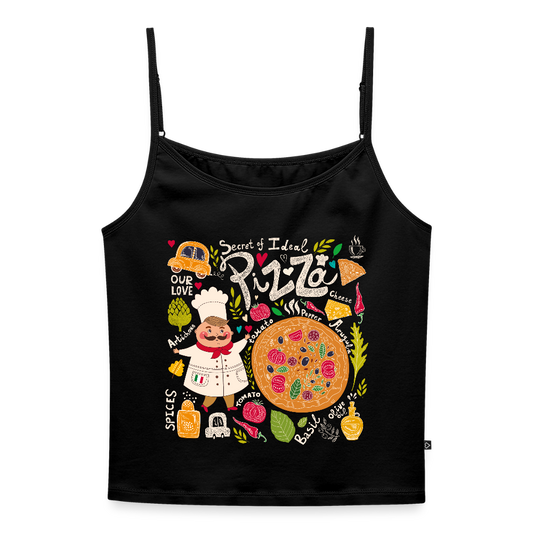 Vrouwen spaghetti-tanktop - zwart