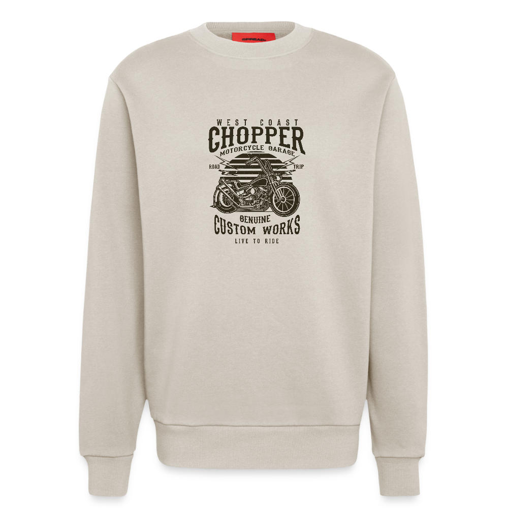 Organic relaxed crewneck made in EU - WARM CLAY