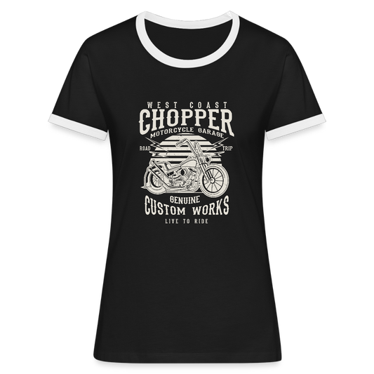 Vrouwen contrastshirt - zwart/wit