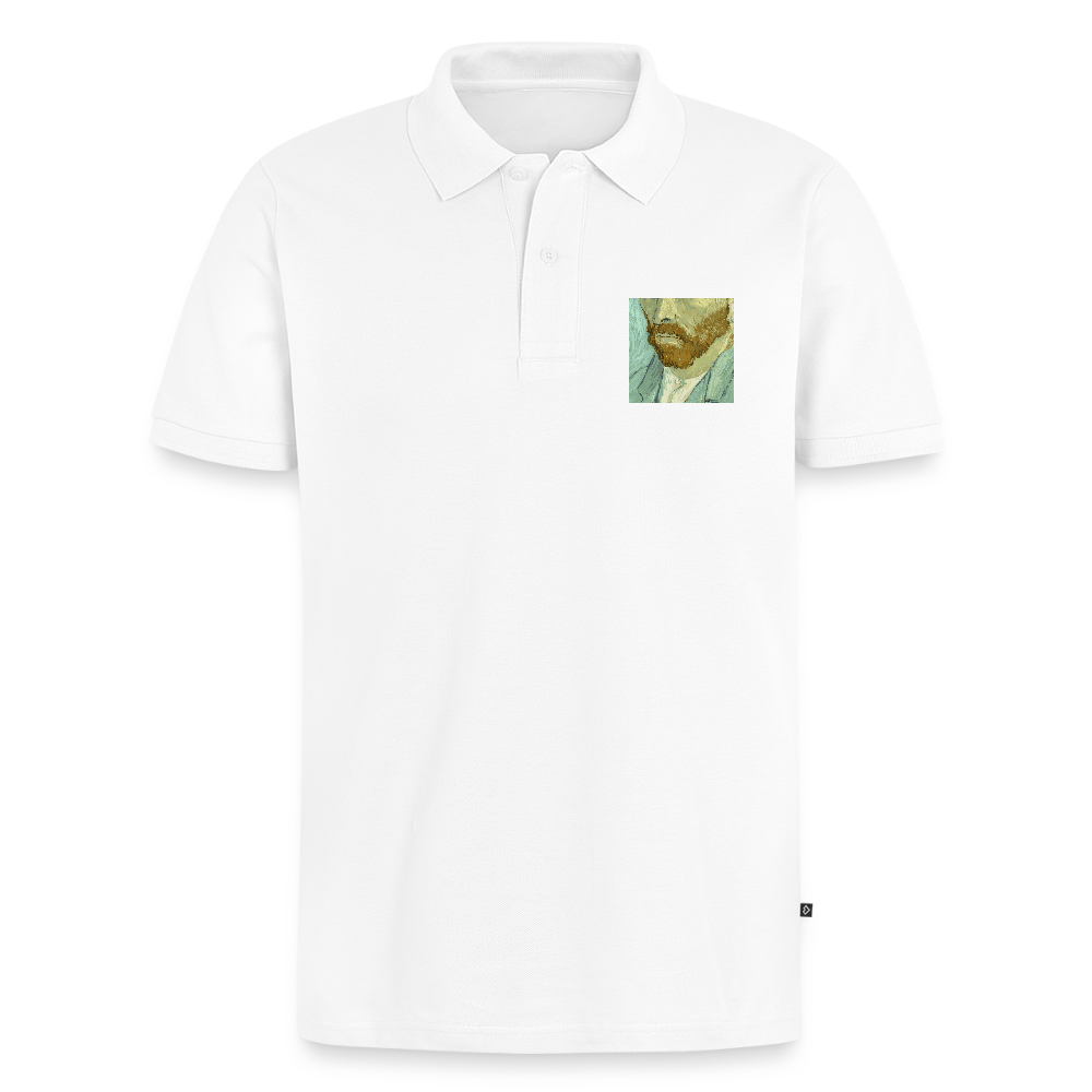 Mannen Premium Bio Poloshirt - wit