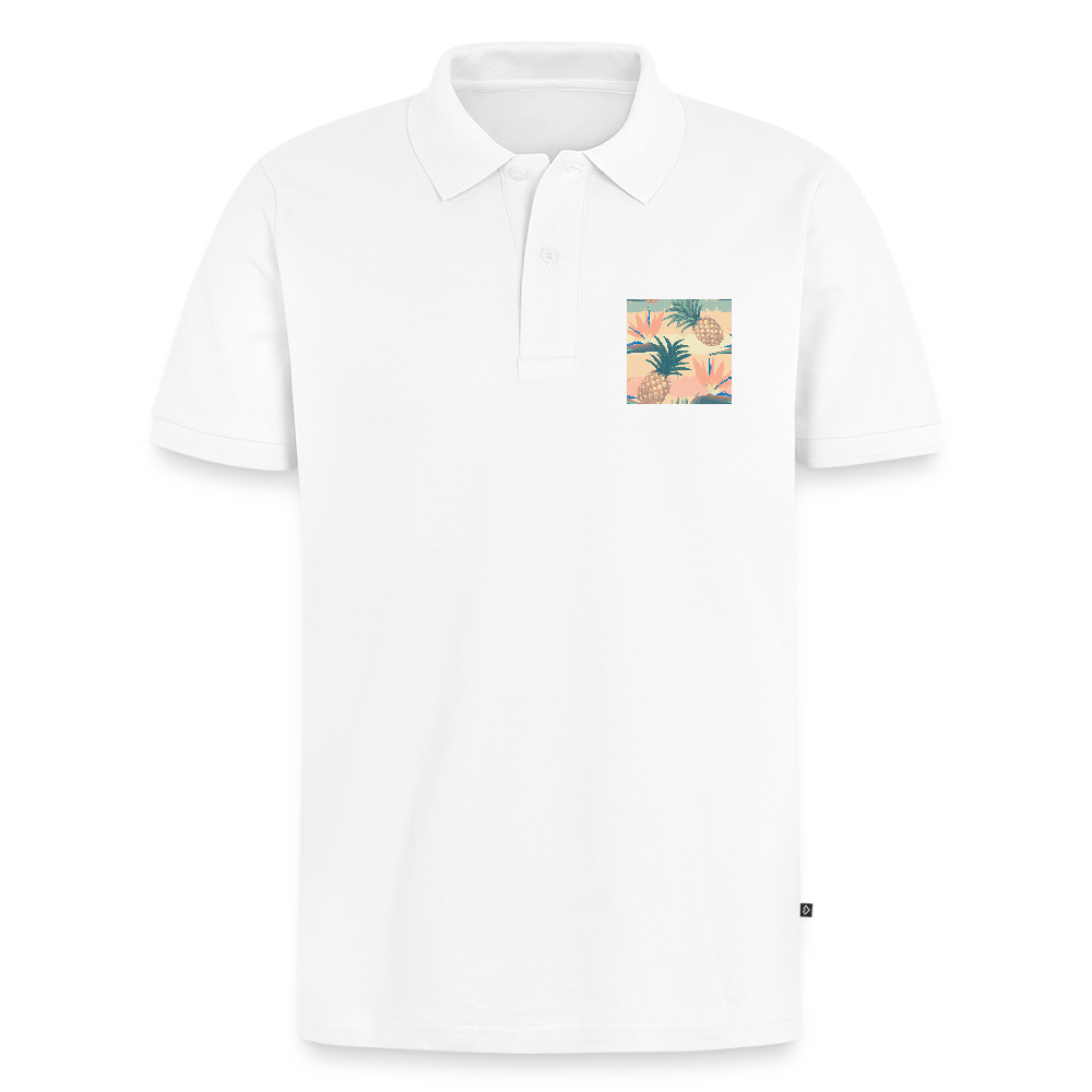 Mannen Premium Bio Poloshirt - wit