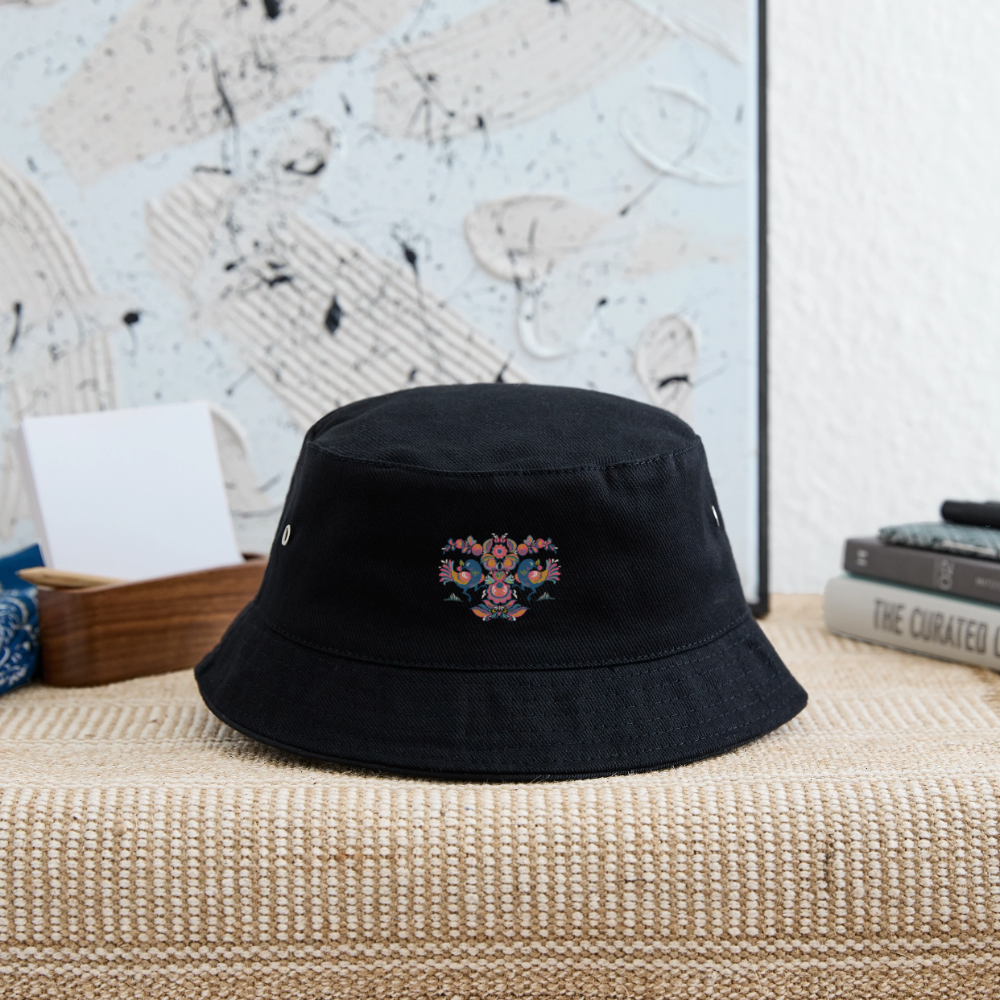 Kinder bucket hat - zwart