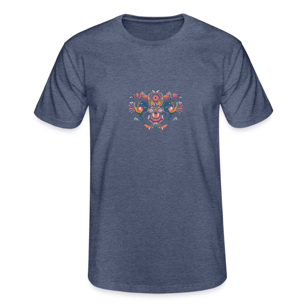 Mannen T-shirt van Fruit of the Loom - navy gemêleerd