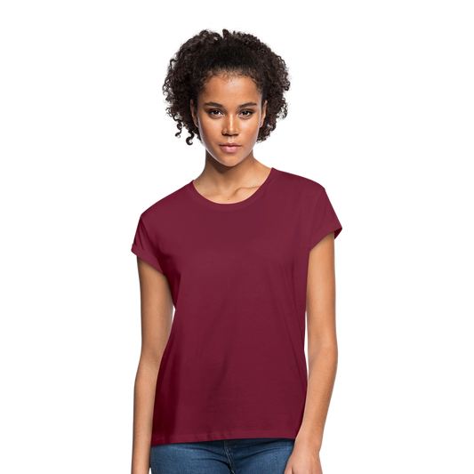 Vrouwen oversize T-shirt - bordeaux