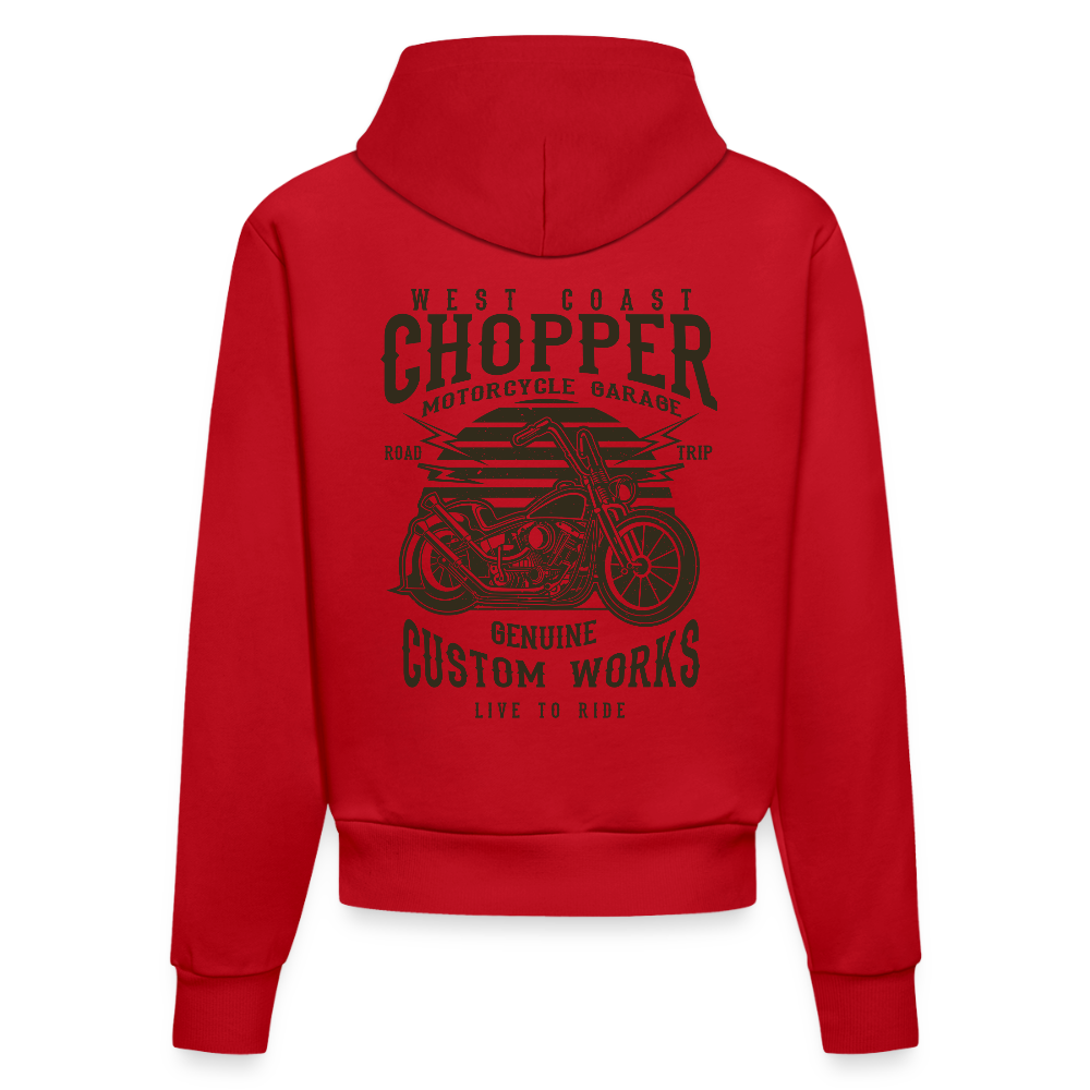 Organic fitted hoodie made in EU - rood