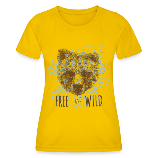 Functioneel T-shirt voor vrouwen - eigeel