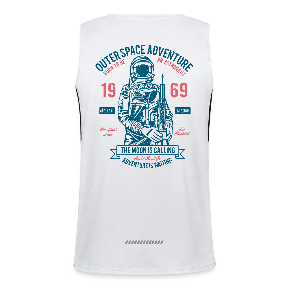 Functionele contrasterende tanktop voor mannen - wit/zwart