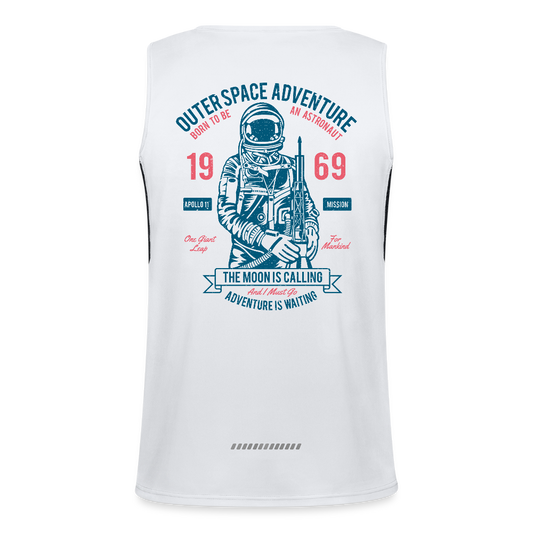 Functionele contrasterende tanktop voor mannen - wit/zwart