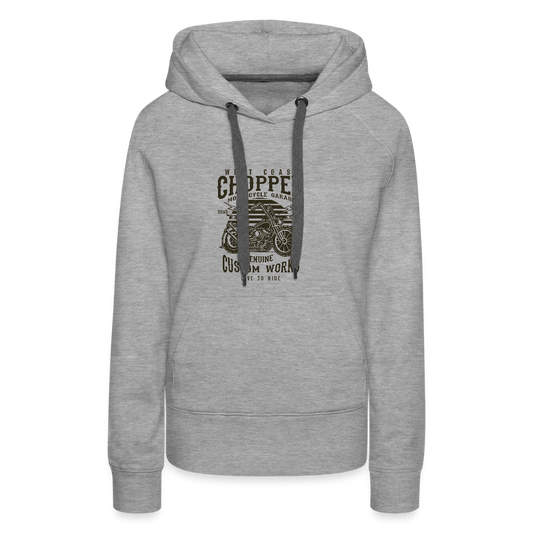 Vrouwen Premium hoodie - grijs gemêleerd