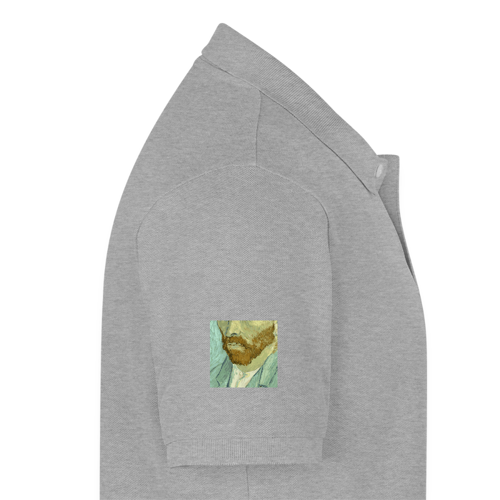 Mannen Premium Bio Poloshirt - grijs gemêleerd