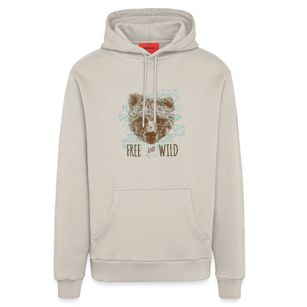 Organic relaxed hoodie made in EU - WARM CLAY