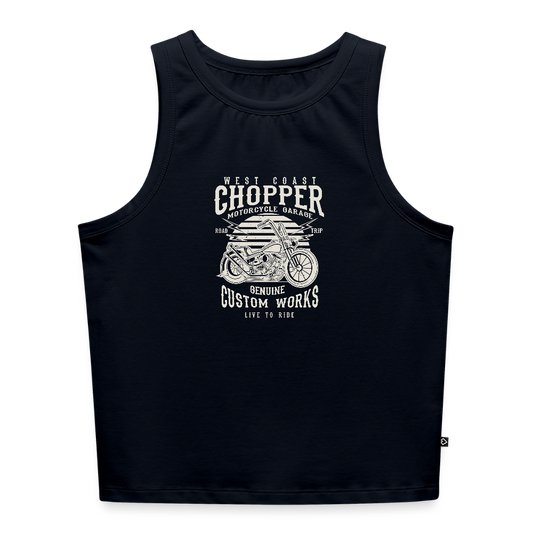 Vrouwen cropped tanktop - navy
