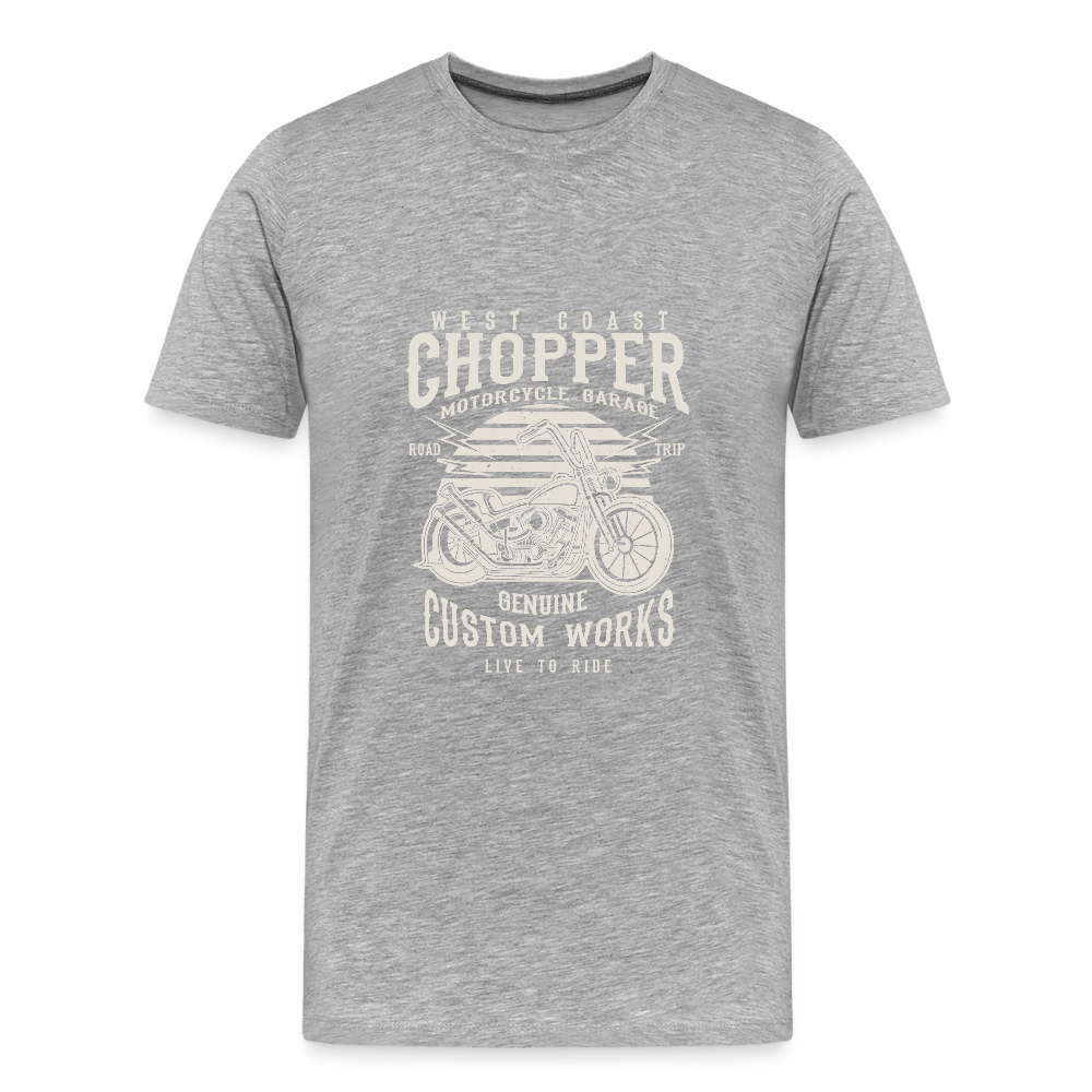 Mannen premium biologisch T-shirt - grijs gemêleerd