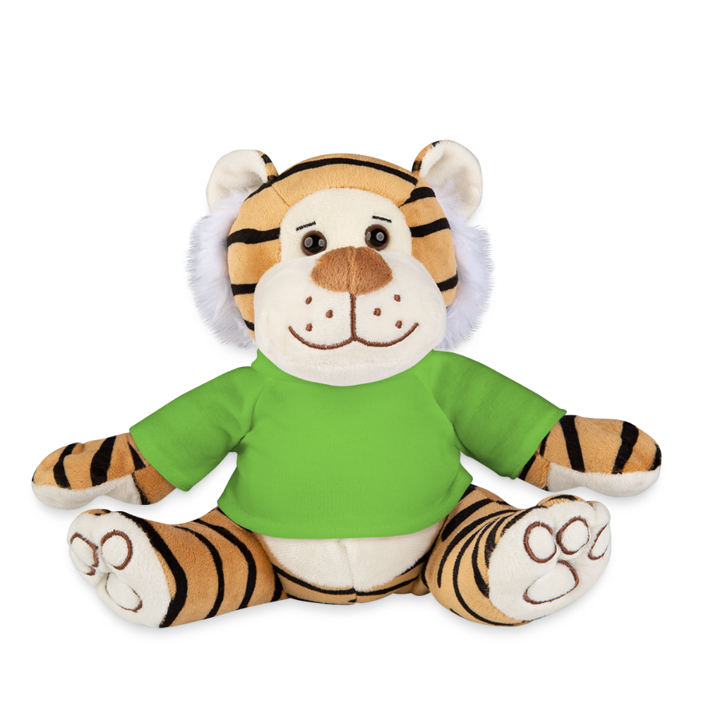 Pluche tijger - lichtgroen