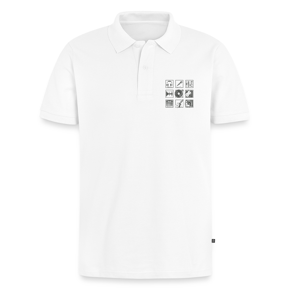 Mannen Premium Bio Poloshirt - wit