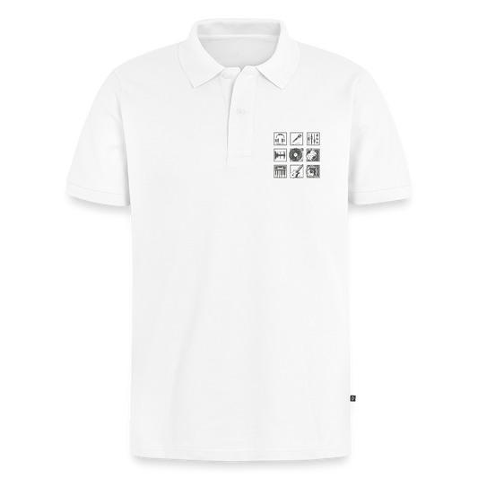 Mannen Premium Bio Poloshirt - wit