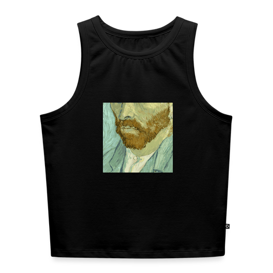 Vrouwen cropped tanktop - zwart