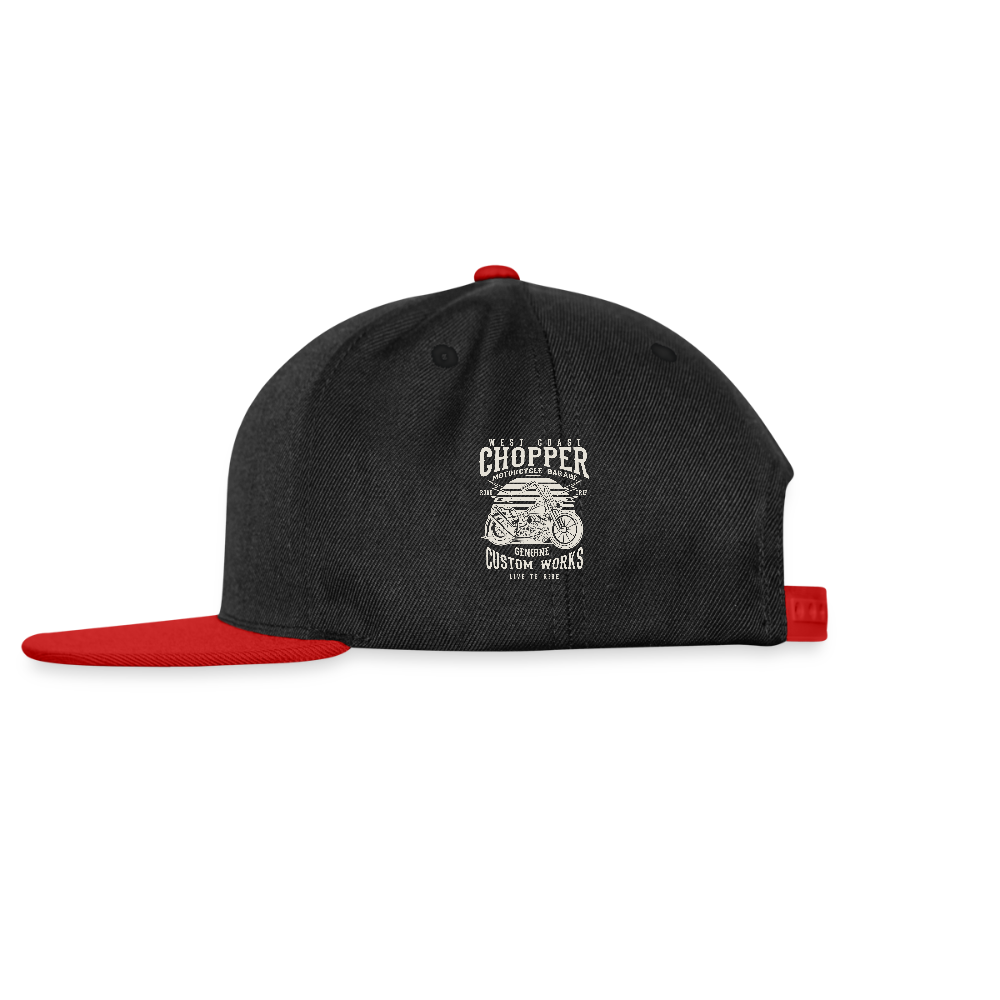 Snapback cap - zwart/rood