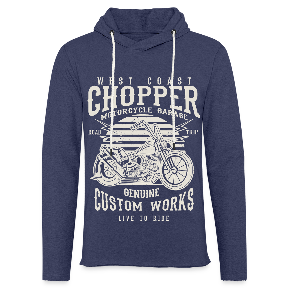 Lichte hoodie unisex - navy gemêleerd