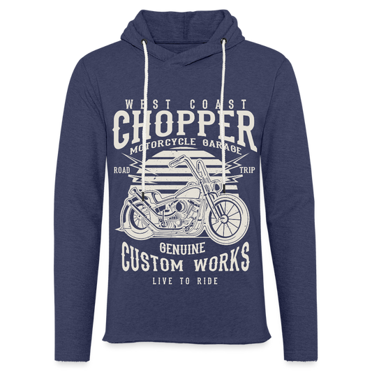 Lichte hoodie unisex - navy gemêleerd