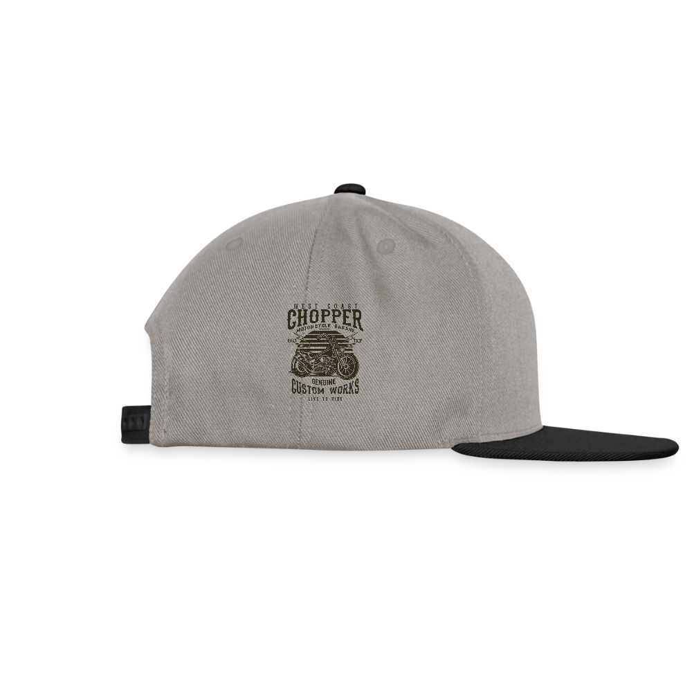 Snapback cap - grafietgrijs/zwart
