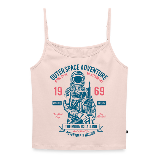 Vrouwen spaghetti-tanktop - poederroze