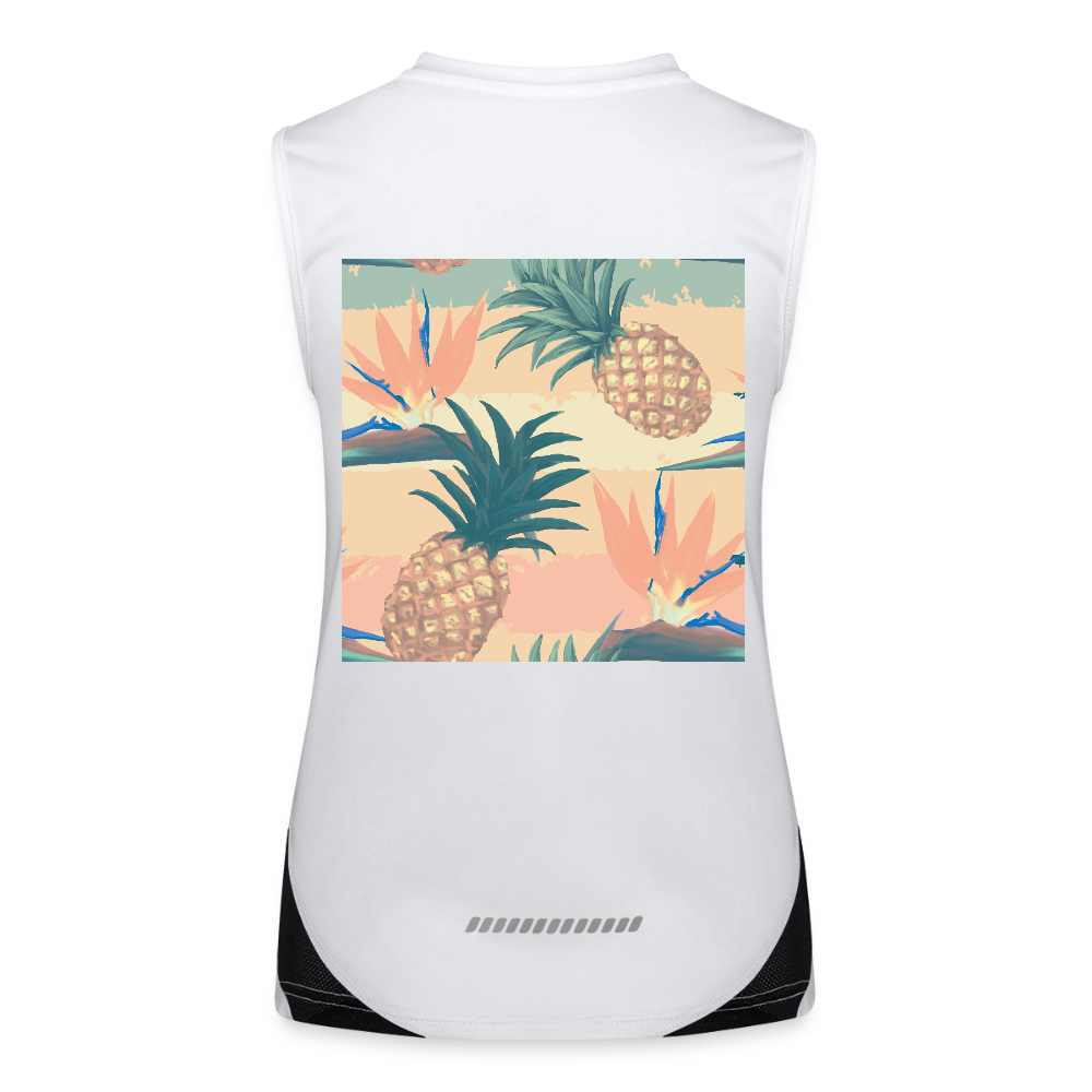 Functionele contrasterende tanktop voor vrouwen - wit/zwart