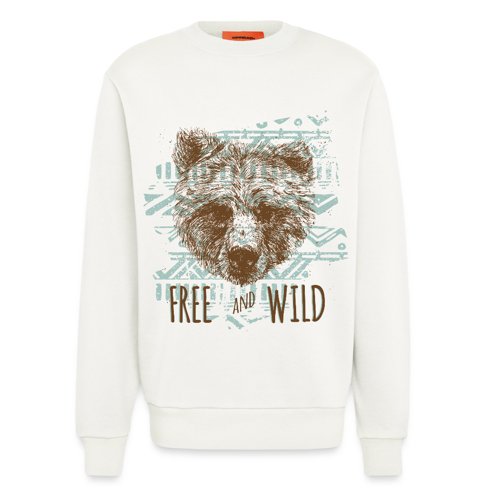 Organic relaxed crewneck made in EU - OFF WHITE