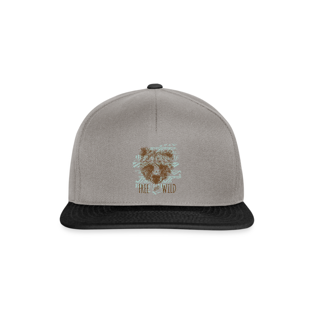 Snapback cap - grafietgrijs/zwart