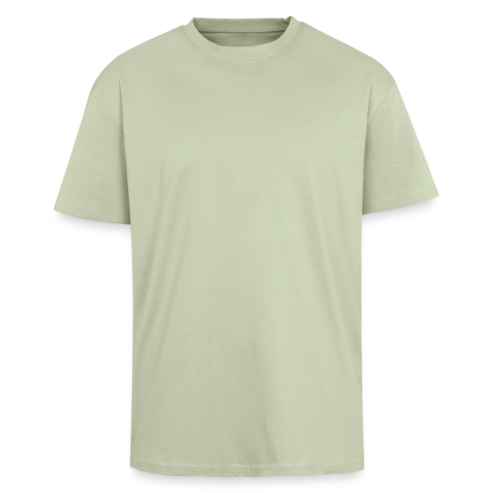 Dik oversized T-shirt - licht saliegroen 