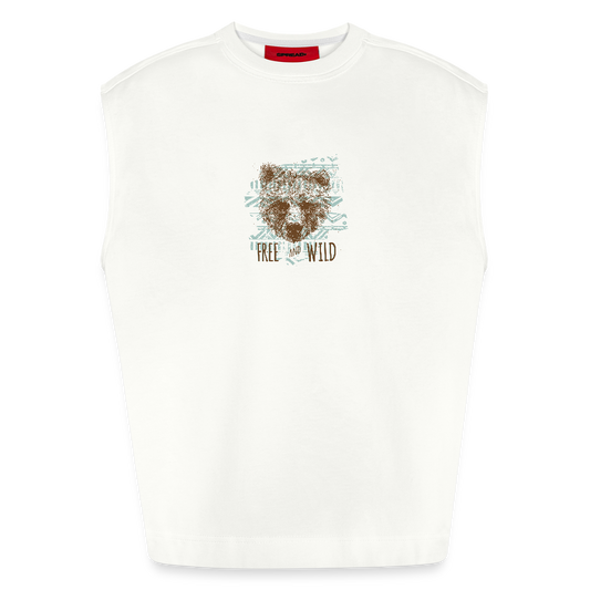 Heavyweight oversized organic tanktop made in EU Unisex - OFF WHITE