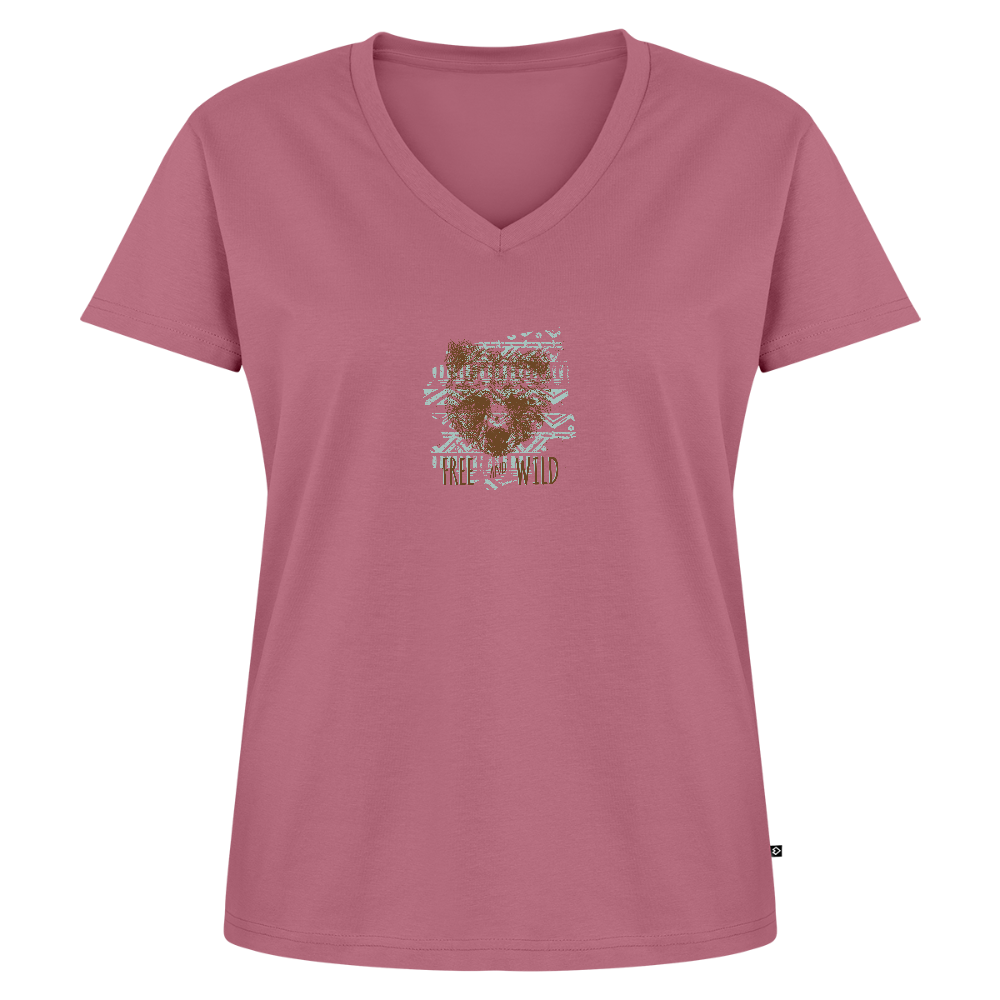 Vrouwen bio T-shirt met V-hals van Stanley & Stella - mauve