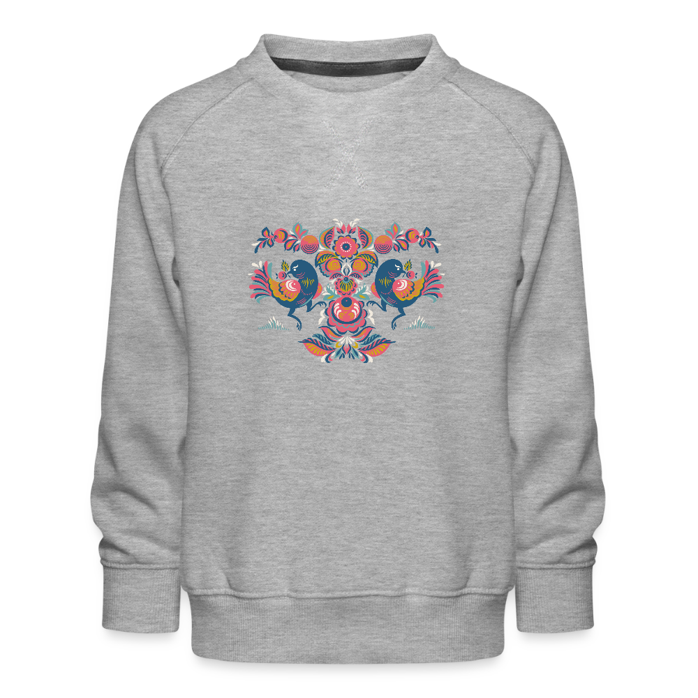 Kinderen premium sweater - grijs gemêleerd