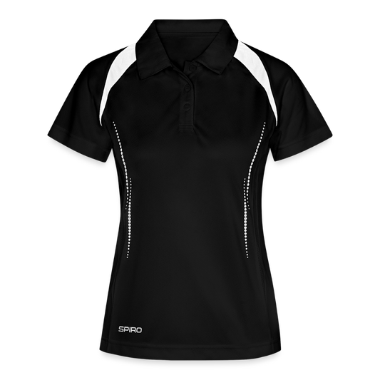 Vrouwen polo ademend - zwart/wit