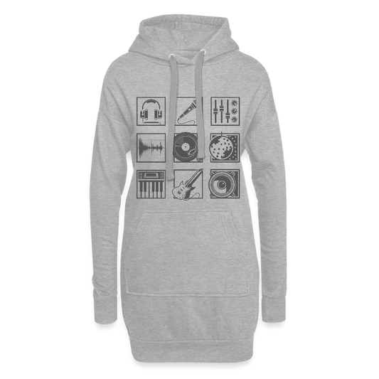 Hoodiejurk - grijs gemêleerd