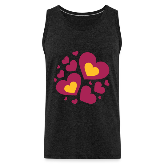 Mannen Premium tank top - houtskool