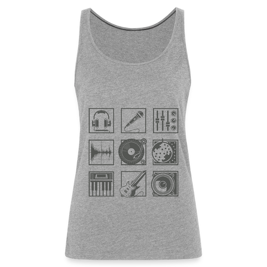 Vrouwen Premium tank top - grijs gemêleerd
