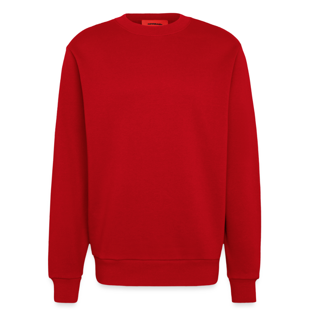 Organic relaxed crewneck made in EU - rood