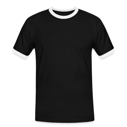 Mannen contrastshirt - zwart/wit