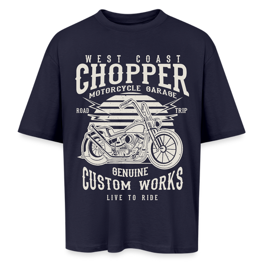Oversized uniseks T-shirt - navy