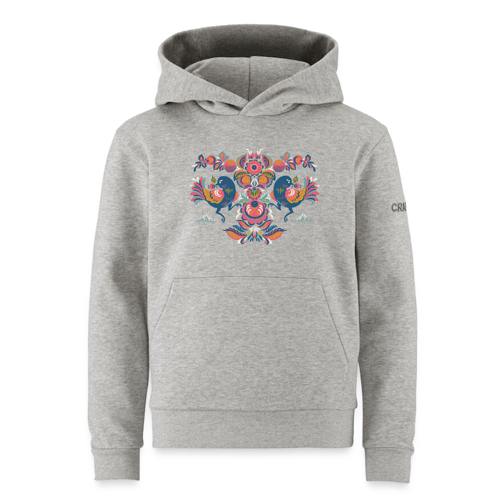 CRAFT Community 2.0 tieners hoodie - grijs gemêleerd