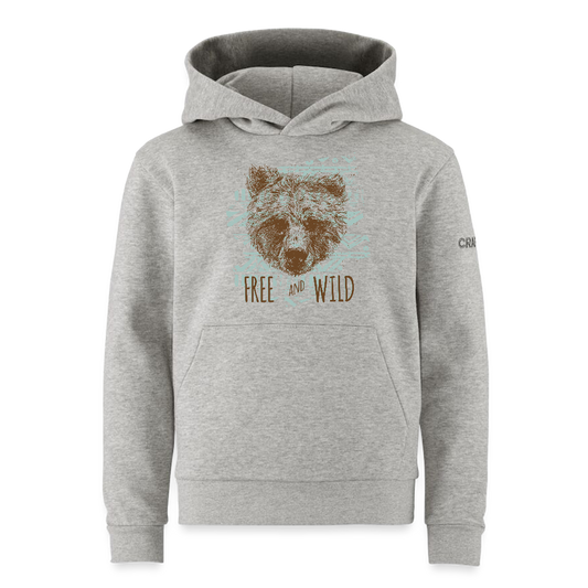 CRAFT Community 2.0 tieners hoodie - grijs gemêleerd