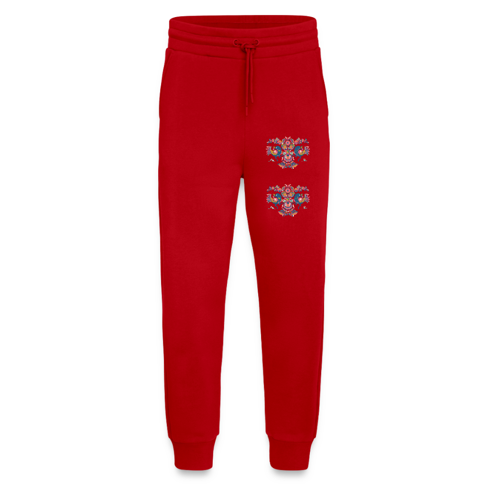 Organic relaxed joggingbroek made in EU - rood
