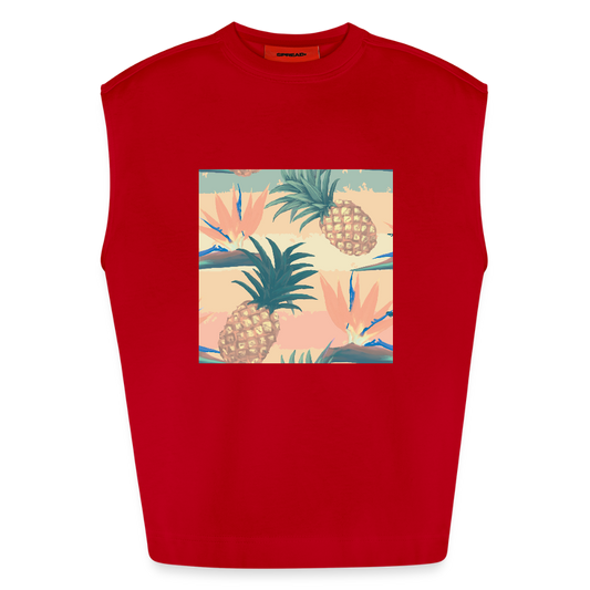 Heavyweight oversized organic tanktop made in EU Unisex - rood