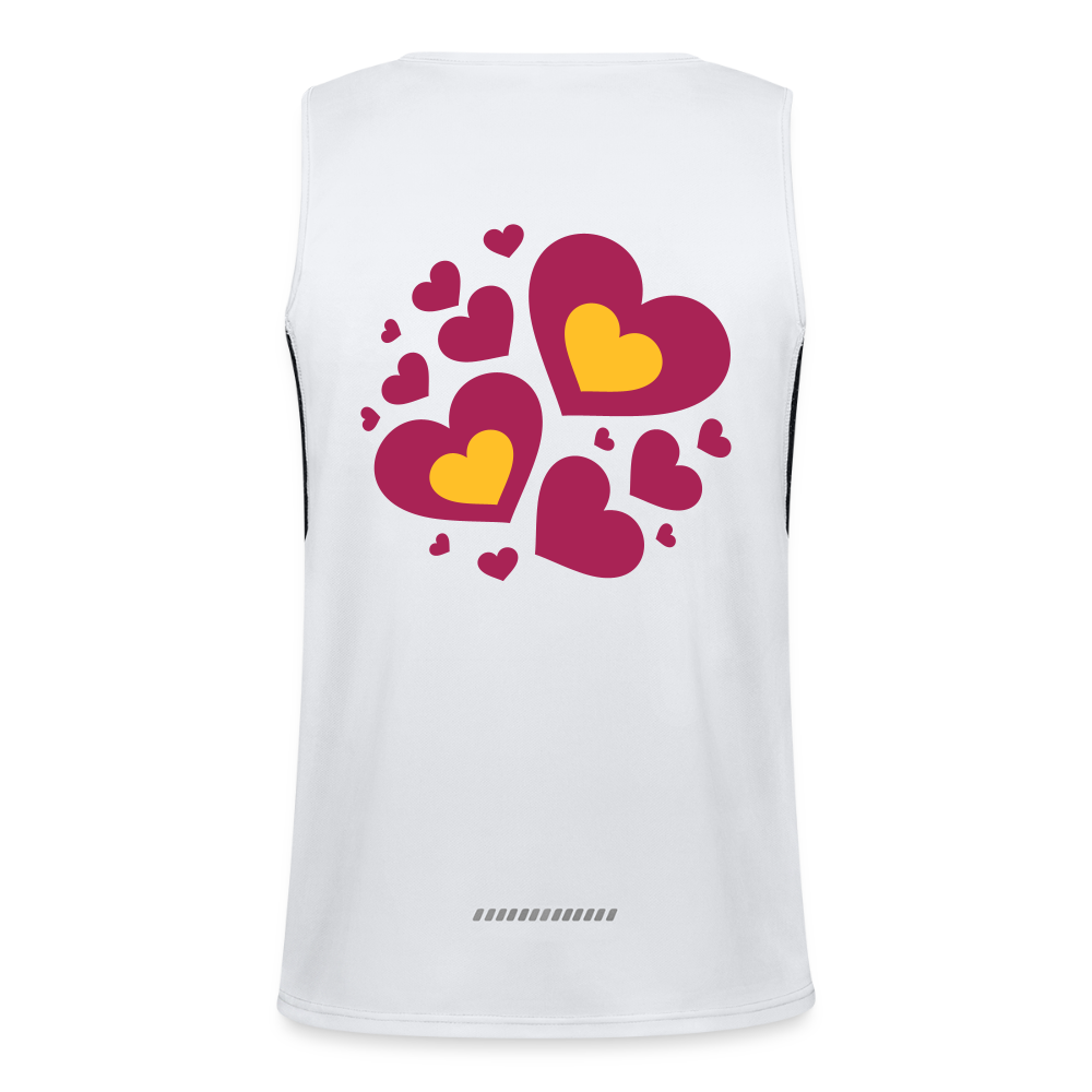 Functionele contrasterende tanktop voor mannen - wit/zwart