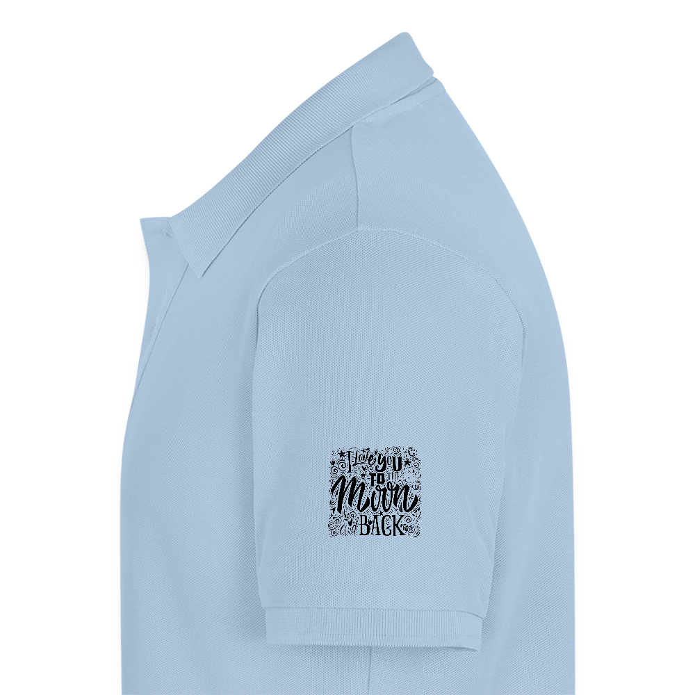 Mannen Premium Bio Poloshirt - lichtblauw