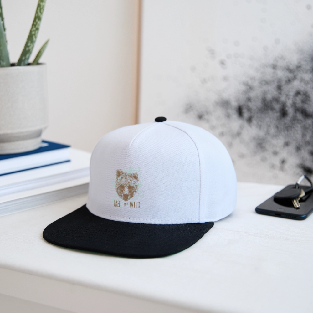Snapback cap - wit/zwart