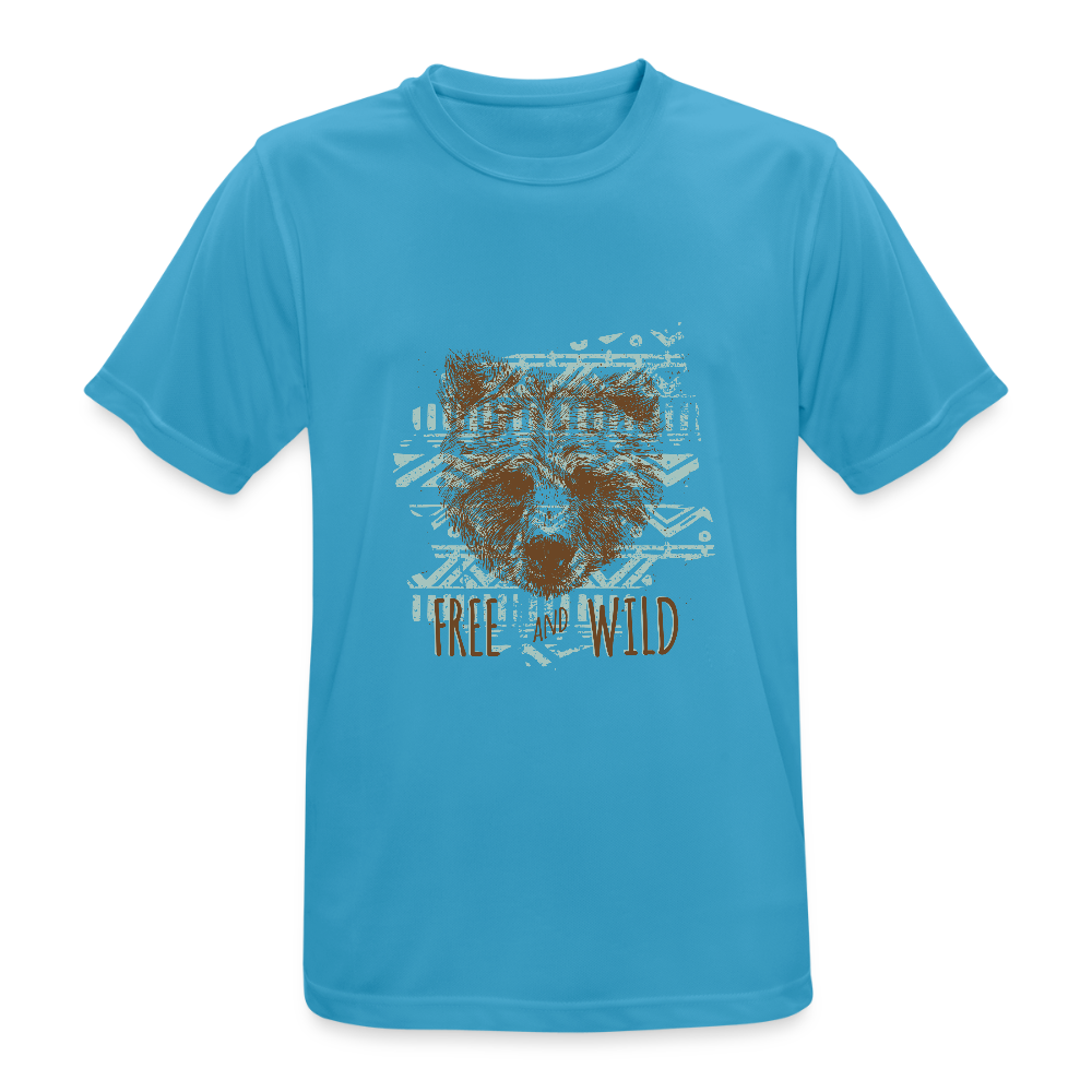 Mannen T-shirt ademend actief - saffierblauw