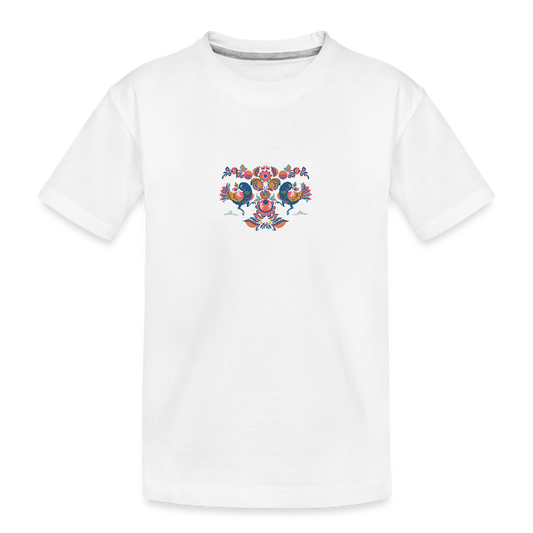 Teenager premium biologisch T-shirt - wit