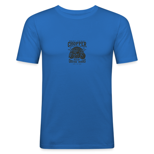 Mannen slim fit T-shirt - koningsblauw